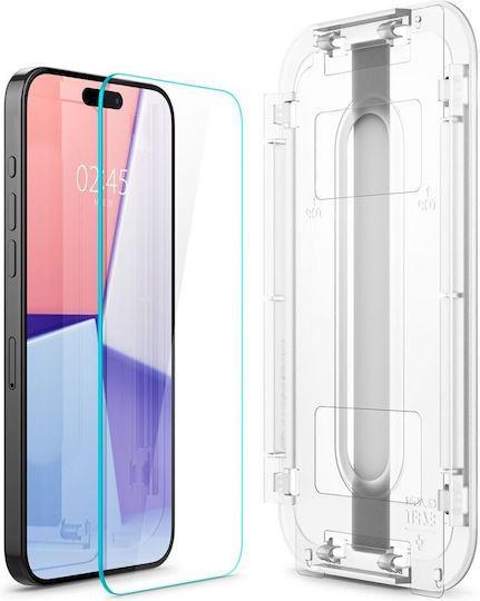 Spigen Oleophobic Coated Glas.tr Ez Fit Закалено стъкло за цялото лице 2бр (iPhone 15 Pro Max)