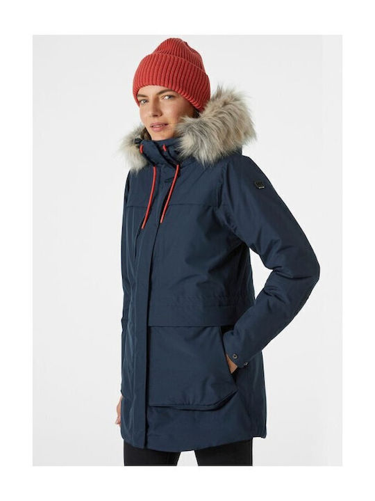 Scurtă Jachetă de femei tip parka Albastru