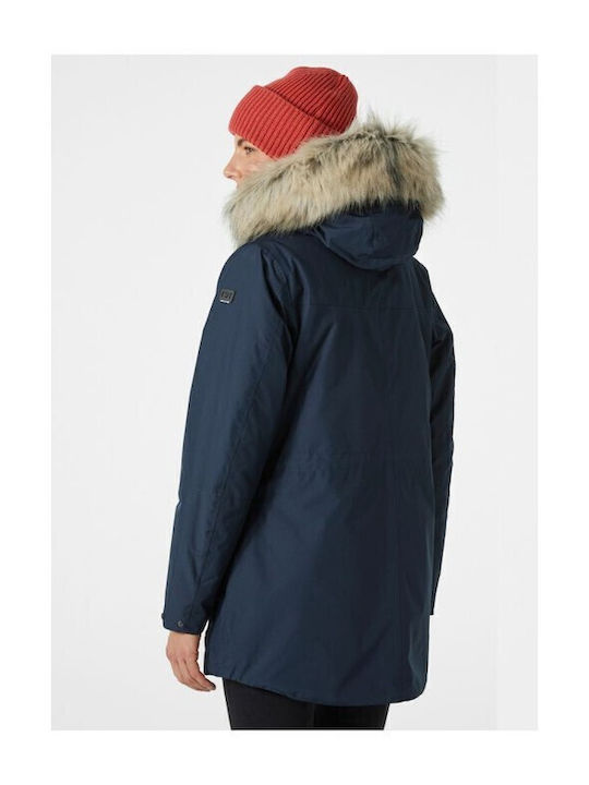Scurtă Jachetă de femei tip parka Albastru