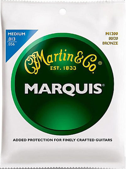 Martin Set of 80/20 Bronze Strings for Acoustic Guitar Marquis 13 - 56"