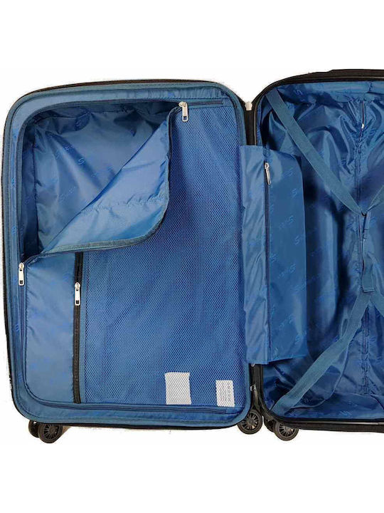 Stelxis Hard Black Travel Suitcase with 4 Wheels