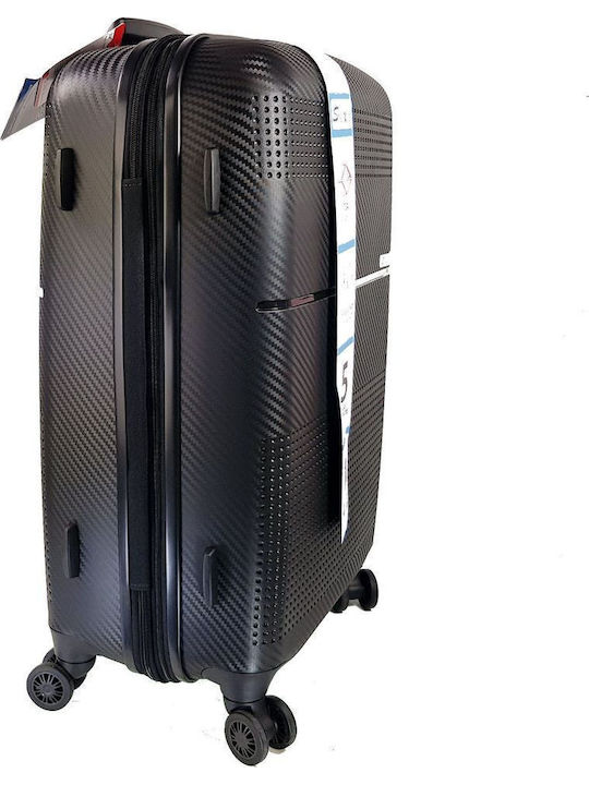 Stelxis Hard Black Travel Suitcase with 4 Wheels