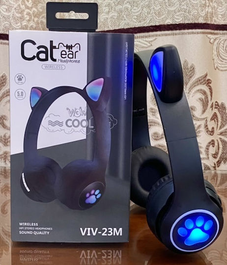 VIV-23M Cat Ear Kabellose Bluetooth Kinder Am Ohr Kopfhörer mit Radio mit 6 Stunden Betriebszeit Hellblau