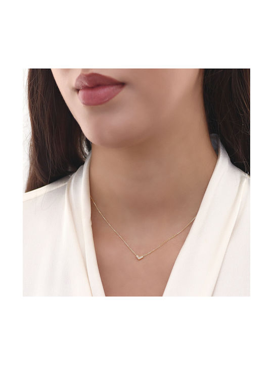 Halskette aus Gold 14K mit Diamant