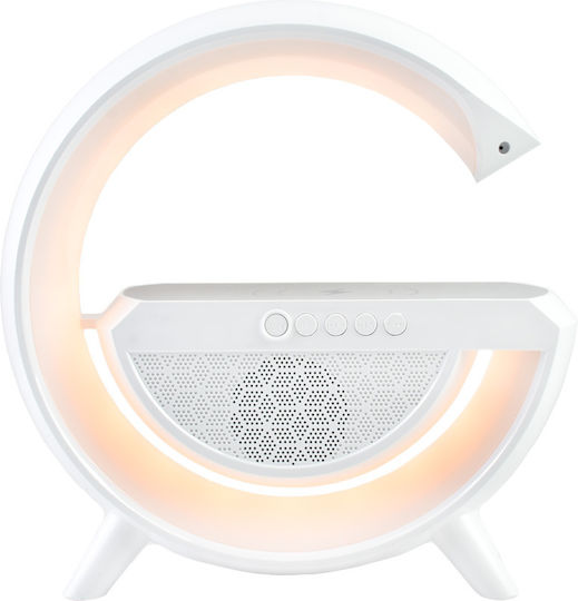 Andowl Qcd110 Επιτραπέζιο Ψηφιακό Ρολόι LED Πλαστικό με Ραδιόφωνο & Ασύρματη Φόρτιση Λευκό Q-CD110