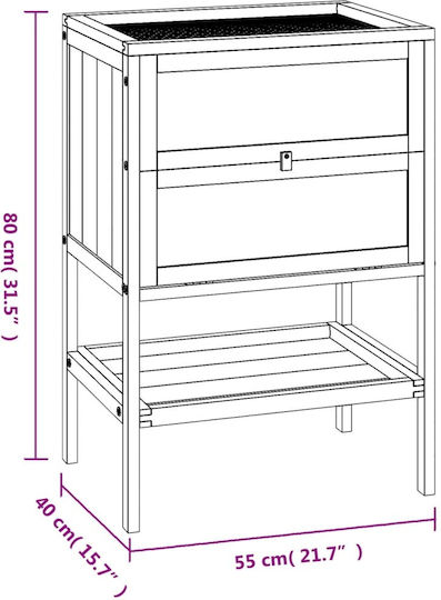 vidaXL Rodent Cage 55x40x80cm
