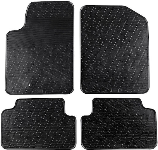 Gledring Set of Front and Rear Mats 5pcs Tray Type for Peugeot Partner Citroen Berlingo 2002-2007 Black
