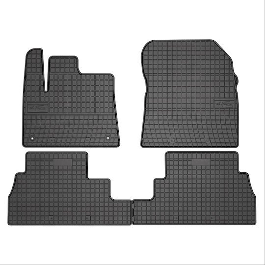 Frogum Set of Front and Rear Mats 4pcs for Peugeot Rifter Citroen Berlingo 2018 Black