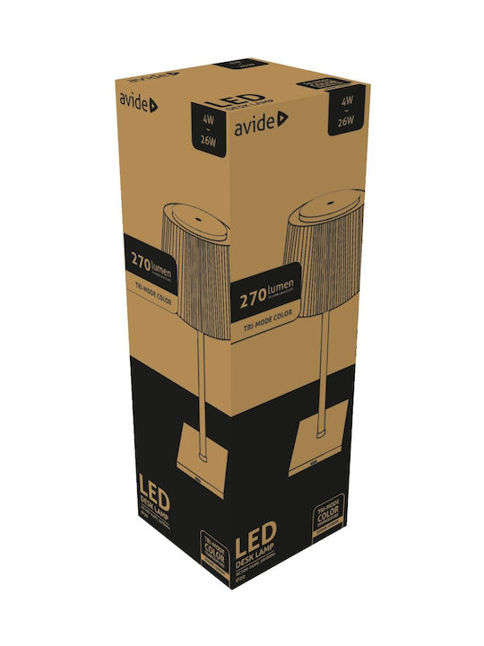 Avide ABLDL-USB-W-4W Lampă de masă LED cu Bază Alb