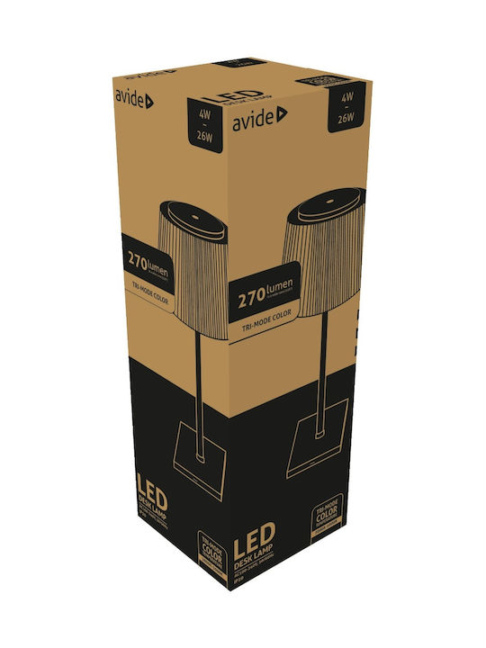 Avide ABLDL-USB-B-4W Πορτατίφ LED με Μαύρη Βάση