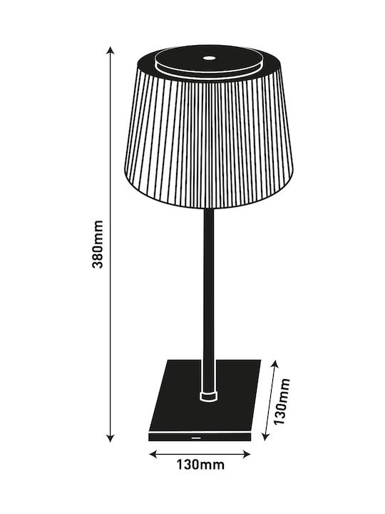 Avide ABLDL-USB-B-4W Metal Table Lamp LED with Black Shade and Base