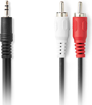 Nedis 3.5mm male - 2x RCA male Cable Silver 3m (CAGL22200BK30)