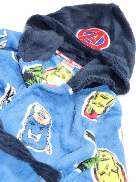 Marvel Kids Robe Winter Fleece Pyjama Blue