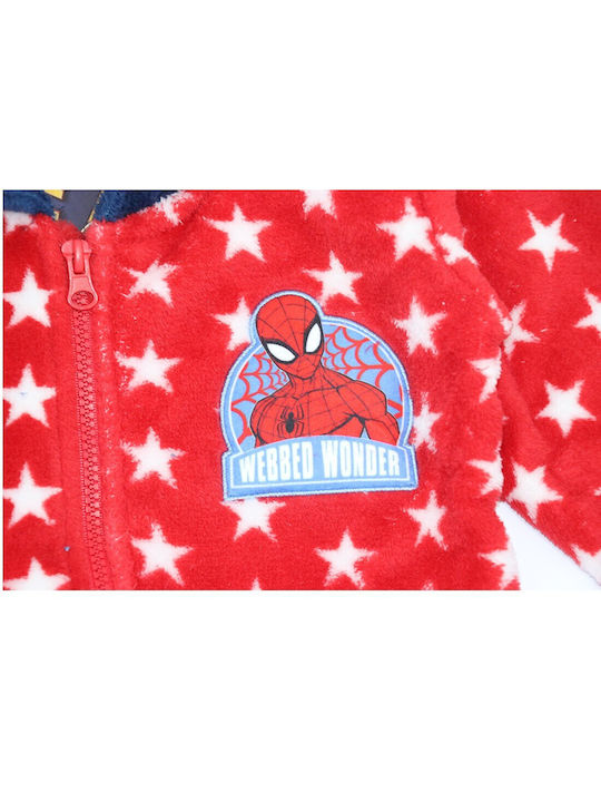 Marvel Comic Books Kinder Bademantel Winterlich Fleece Rot