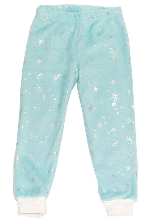 Disney Παιδική Πιτζάμα Χειμωνιάτικη Fleece Εκρού Frozen
