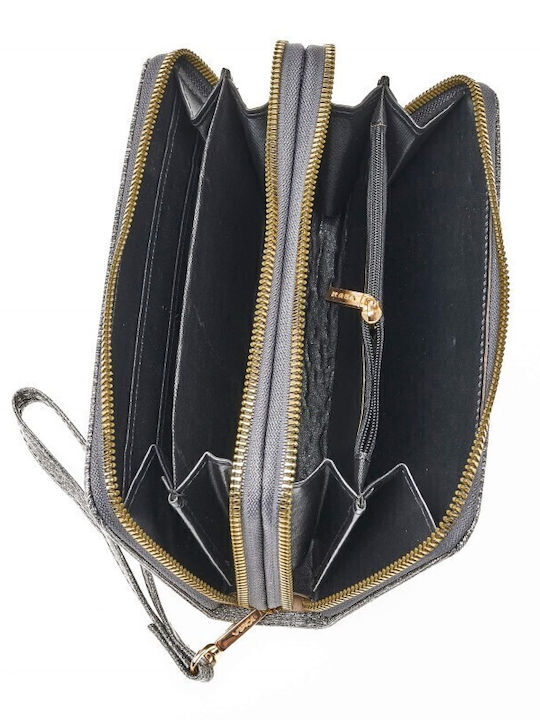 Large Women's Wallet Classic Silver