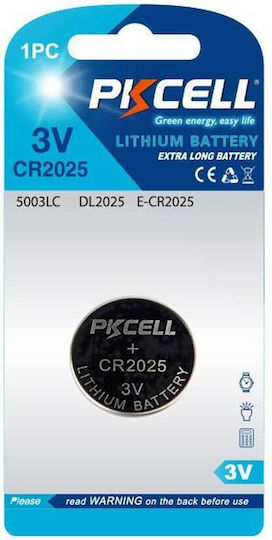 Pkcell Baterie Litiu pentru ceasuri CR2025 3V 1buc