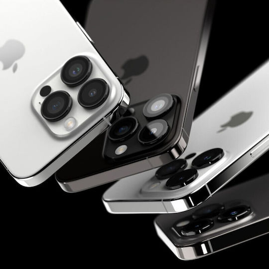 Ringke Frame Protector Προστασία Κάμερας Tempered Glass Μαύρο για το iPhone 15 Pro Max
