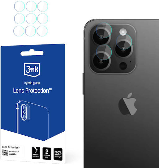 3MK Iphone Camera Protection Tempered Glass Transparent for the iPhone 15 Pro Max
