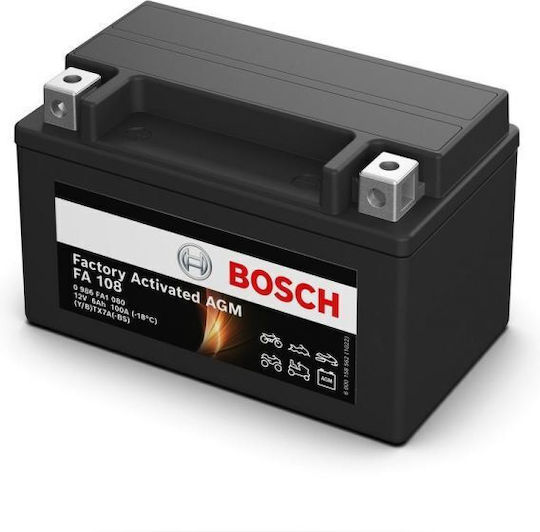Bosch Мотоциклетна батерия YTX7A-BS 100Спецификация с капацитет 6Ах