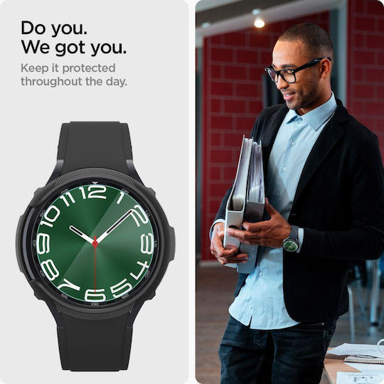 Spigen Glas.tR EZ Fit Gehärtetes Glas für das Galaxy Watch6 Classic 47mm 2Stück AGL07066