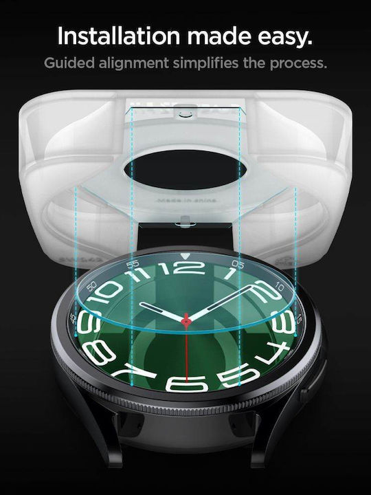 Spigen Glas.tR EZ Fit Tempered Glass for the Galaxy Watch6 Classic 47mm 2pcs AGL07066