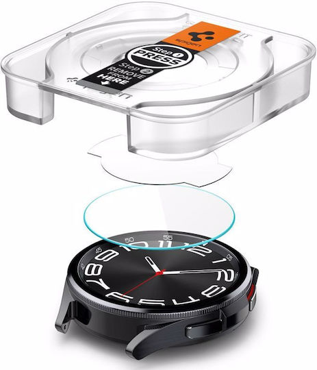 Spigen EZ Fit Закалено стъкло за Spigen Glas.tr "EZ-Fit" 2-Pack е съвместим с Galaxy Watch 6 Classic (43 mm). 2бр AGL07067