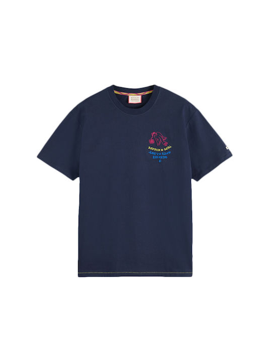 Scotch & Soda T-shirt Bărbătesc cu Mânecă Scurtă Galben