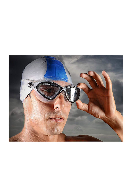 CressiSub Planet Γυαλιά Κολύμβησης Ενηλίκων με Αντιθαμβωτικούς Φακούς Black/Silver