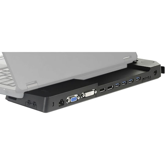 Fujitsu Port Replicator Dock Docking Station με DisplayPort PD Ethernet και συνδεση 2 Οθονών Μαύρο