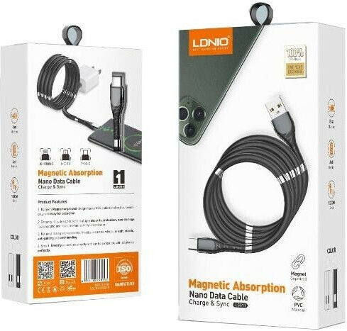 Ldnio Regulär USB 2.0 auf Micro-USB-Kabel Weiß 1m (LD-LS511MW) 1Stück