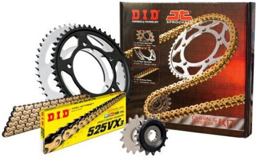 DID Chain & Sprocket Kit Golden (15-43-525VX) for Suzuki XF650 Freewind 1997-2002