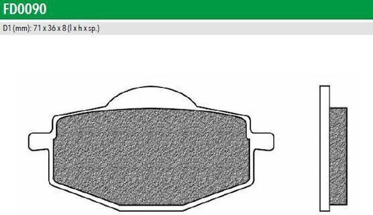 Newfren Τακάκια Μοτοσυκλέτας Πίσω F101/2 για Yamaha XT / DT / XT 600