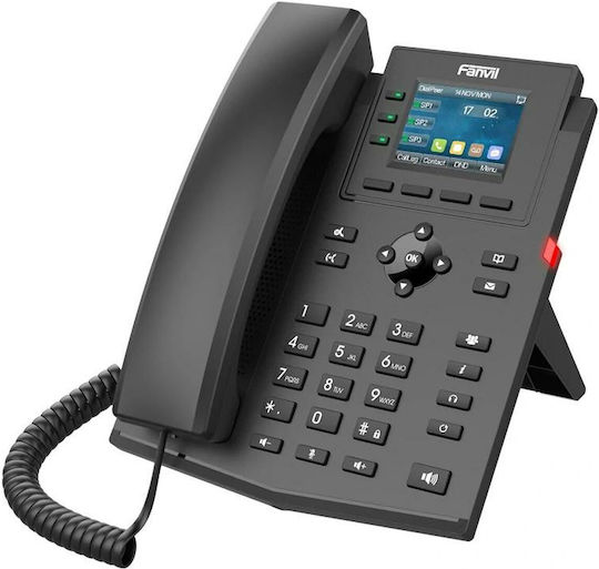Fanvil X303P Cu fir Telefon IP 4 linii Negru