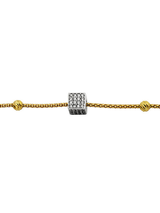 Savvas Design Bracelet made of Gold 14K with Zircon