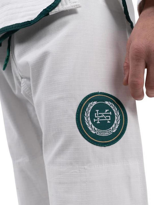 Scramble Thinker Monkey Bjj Gi Bărbați Uniforme Jiu Jitsu Alb