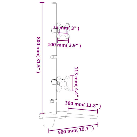 vidaXL Schreibtisch Halterung Monitor (358007)