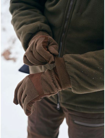 Pinewood Fleece Στρατιωτικά Γάντια σε Καφέ χρώμα