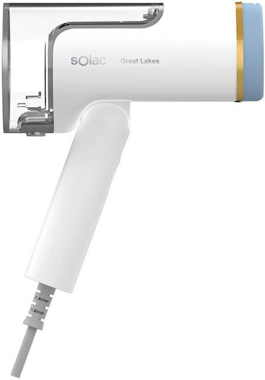 Solac Aparat de călcat cu abur pentru haine Mână 1200W cu rezervor 130ml Alb