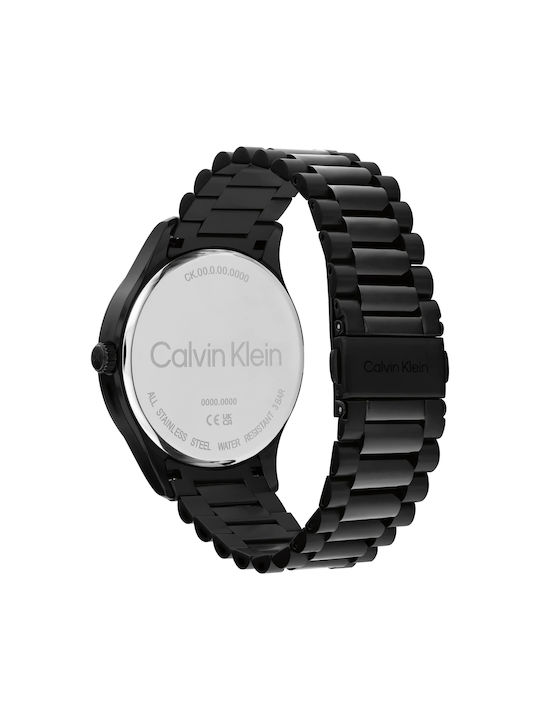 Calvin Klein Iconic Watch Chronograph Battery with Black Metal Bracelet