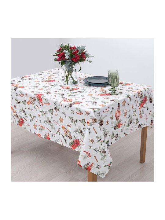 Dimeco Christmas Tablecloth Red L260xW140cm 1pcs