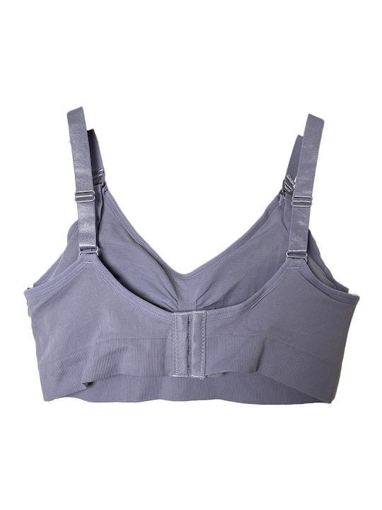 Ouno Maternity & Nursing Sports Bra with Clips Purple