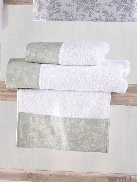 Rythmos 3pc Bath Towel Set Bendetta Dark green Weight 500gr/m²