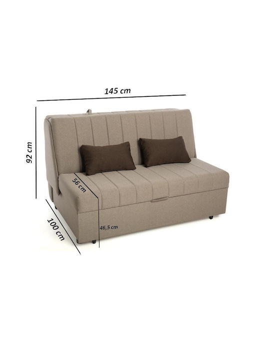 Montana Doppelsitzer Sofa Bett Braun 142x193x92cm