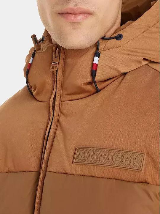 Geacă de iarnă Puffer Tabac