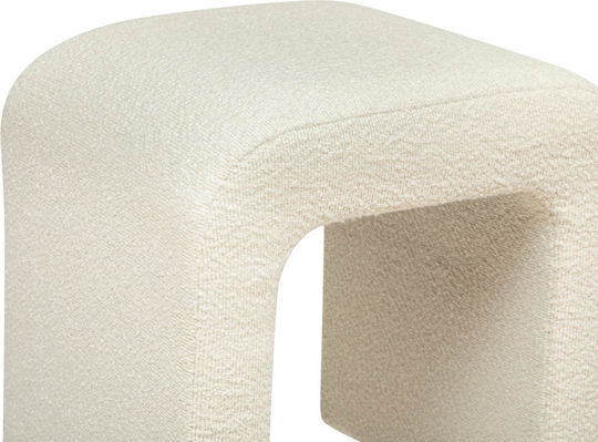 Σκαμπό Σαλονιού Επενδυμένο με Ύφασμα Sevi White 41x35.5x43εκ.
