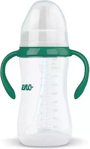 Neno Plastic Baby Bottle Anti-colic with Silicone Teat for 6+ Months Transparent 300ml