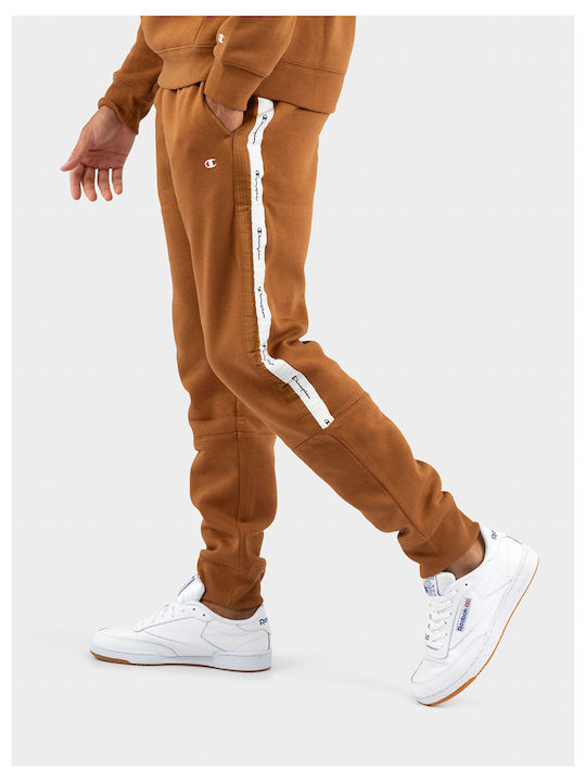 Champion Men's Sweatpants with Rubber Brown