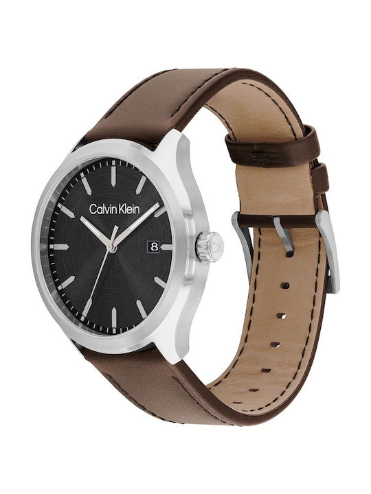 Calvin Klein Define Watch Battery with Leather Strap