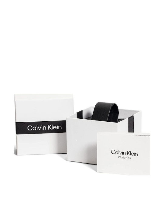 Calvin Klein Define Ανδρικό Ρολόι 43mm Χρονογράφος Μπαταρίας με Ασημί Μεταλλικό Μπρασελέ